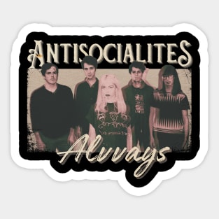 Alvvays Vintage 2011 // Antisocialites Original Fan Design Artwork Sticker